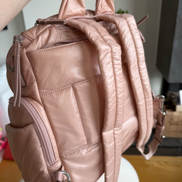 Caraa Baby Bag Medium in Blush Nylon Baby Essential Waterproof Travel - Picture 5 of 6